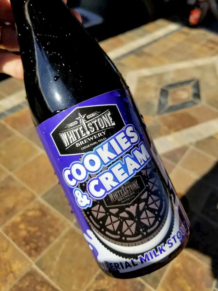 Three Weeks in Texas – A Big Stop on the Road Trip - Whitestone Brewery Cookies & Cream