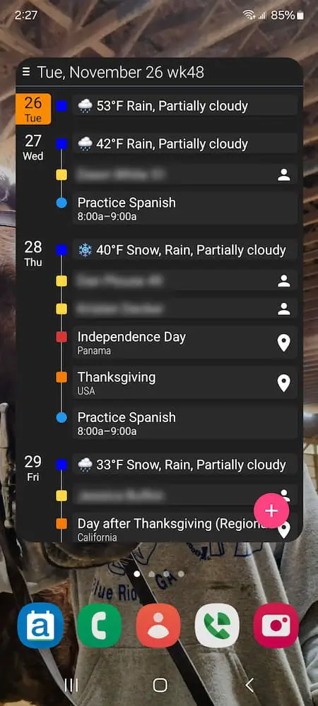 aCalendar calendar widget